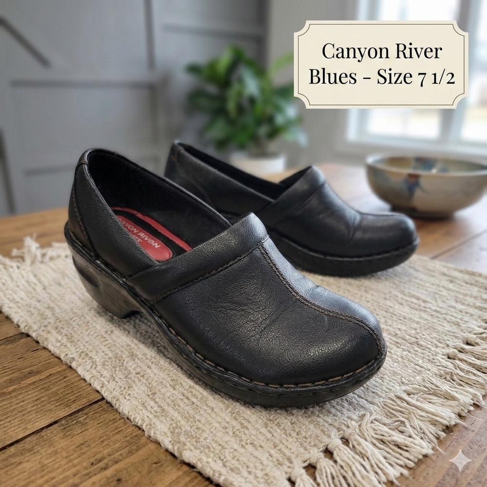 Canyon River Blues Women's Black Mules Size 7.5